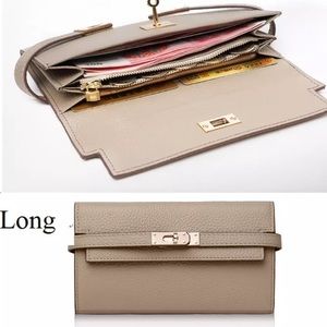 SOLD Buckle Clasp Kelly Wallet